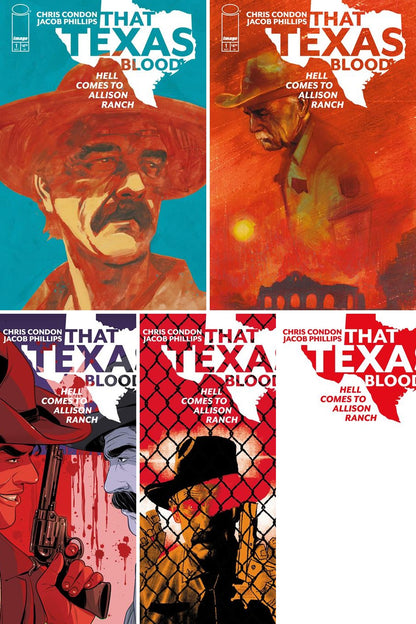 That Texas Blood: Hell Comes to Allison Ranch #1 (Of 6) cover collage