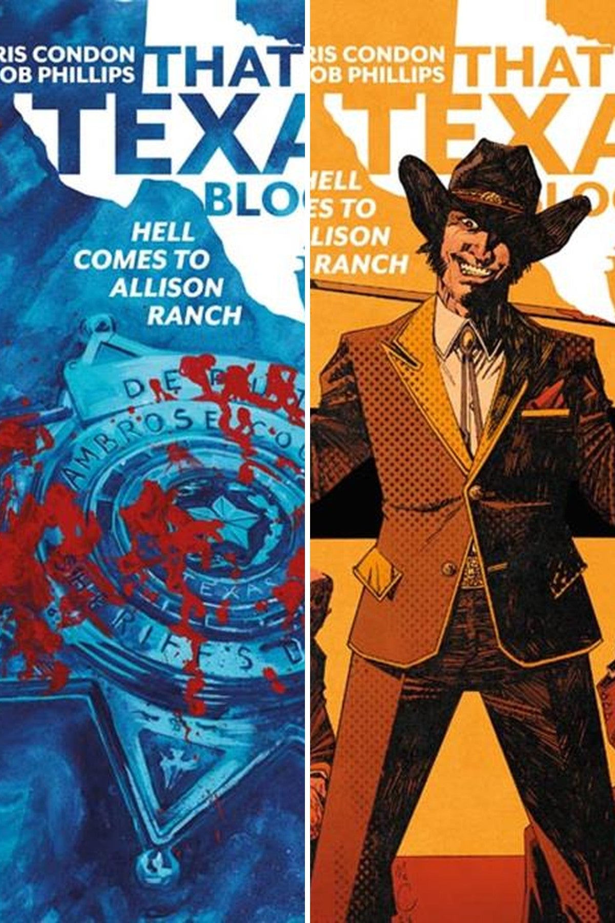 That Texas Blood: Hell Comes to Allison Ranch #3 (Of 6) cover collage