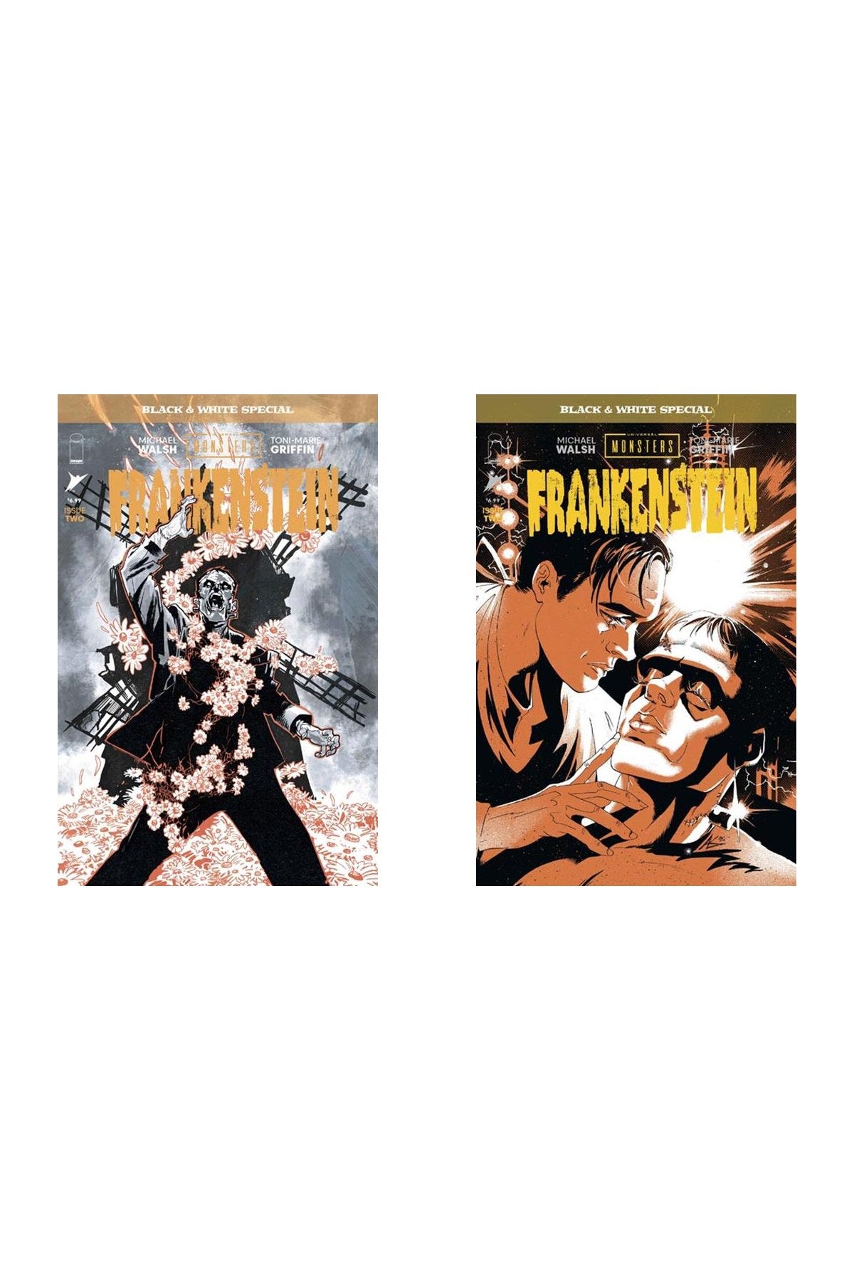 Universal Monsters Frankenstein B&W Special #2 - All Covers