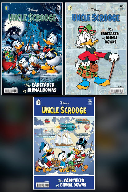Uncle Scrooge Legacy Caretaker of Dismal Downs #469 cover collage