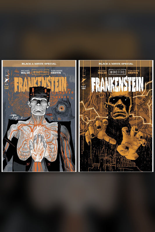 Universal Monsters Frankenstein B&W Special #1 (Of 2) cover collage