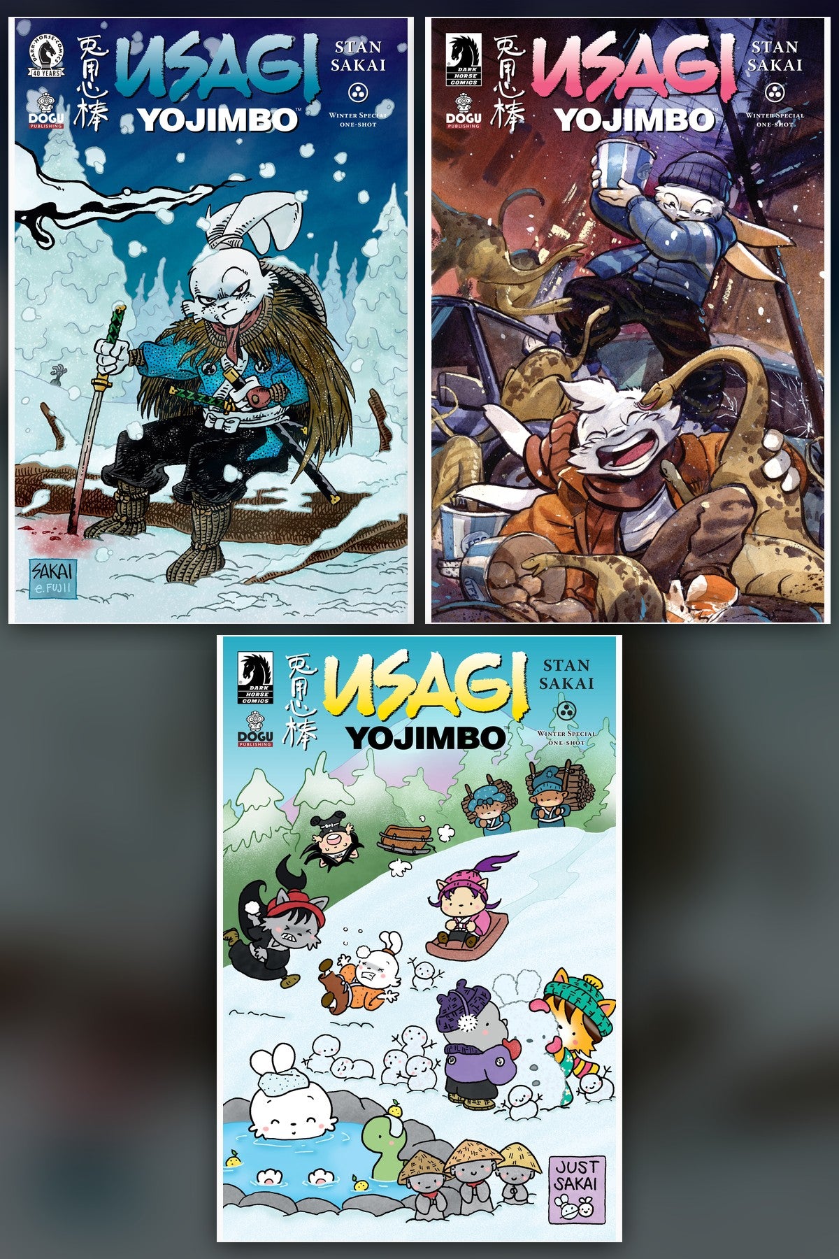 Usagi Yojimbo Winter One-Shot cover collage