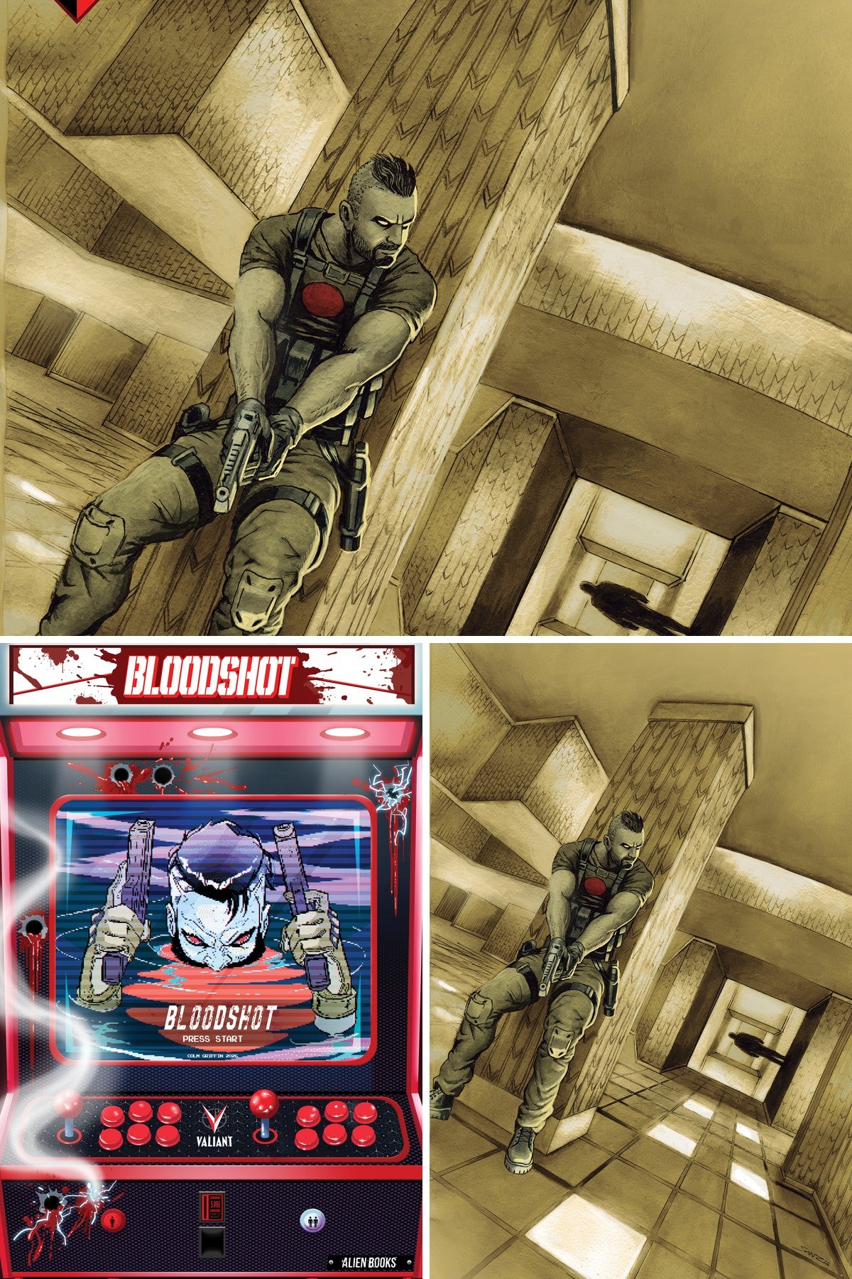 Valiant Beyond: Bloodshot #8 cover collage