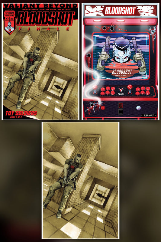 Valiant Beyond: Bloodshot #8 cover collage