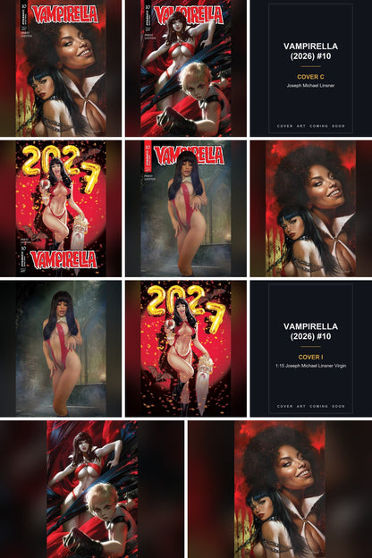 Vampirella (2026) #10 cover collage - Covers C & I art coming soon