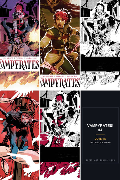 Vampyrates! #4 cover collage - Cover E art coming soon
