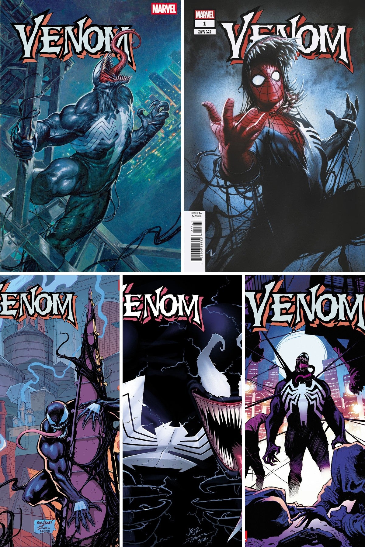 Venom #1 cover collage