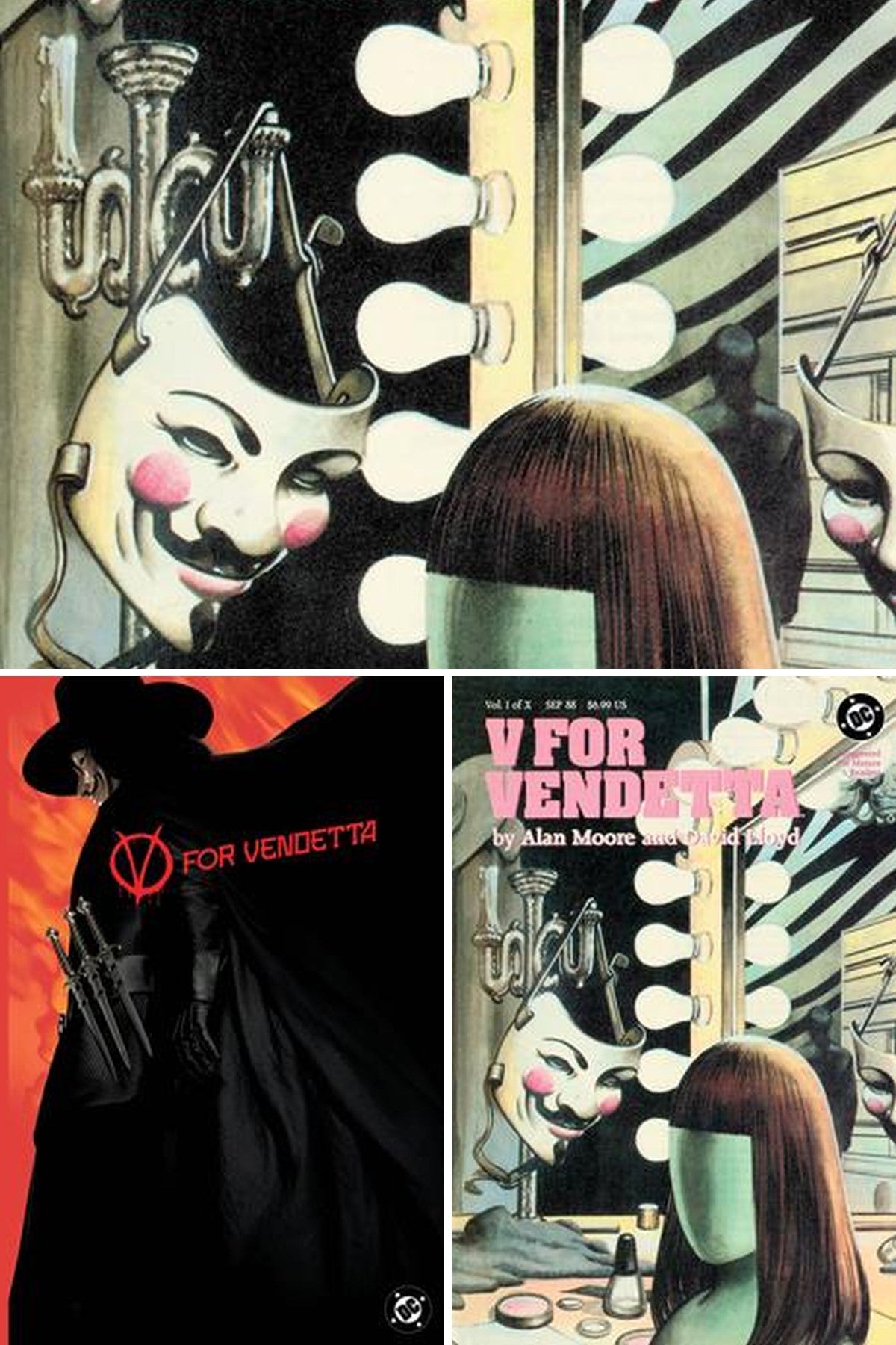 V for Vendetta #1 Facsimile Edition cover collage