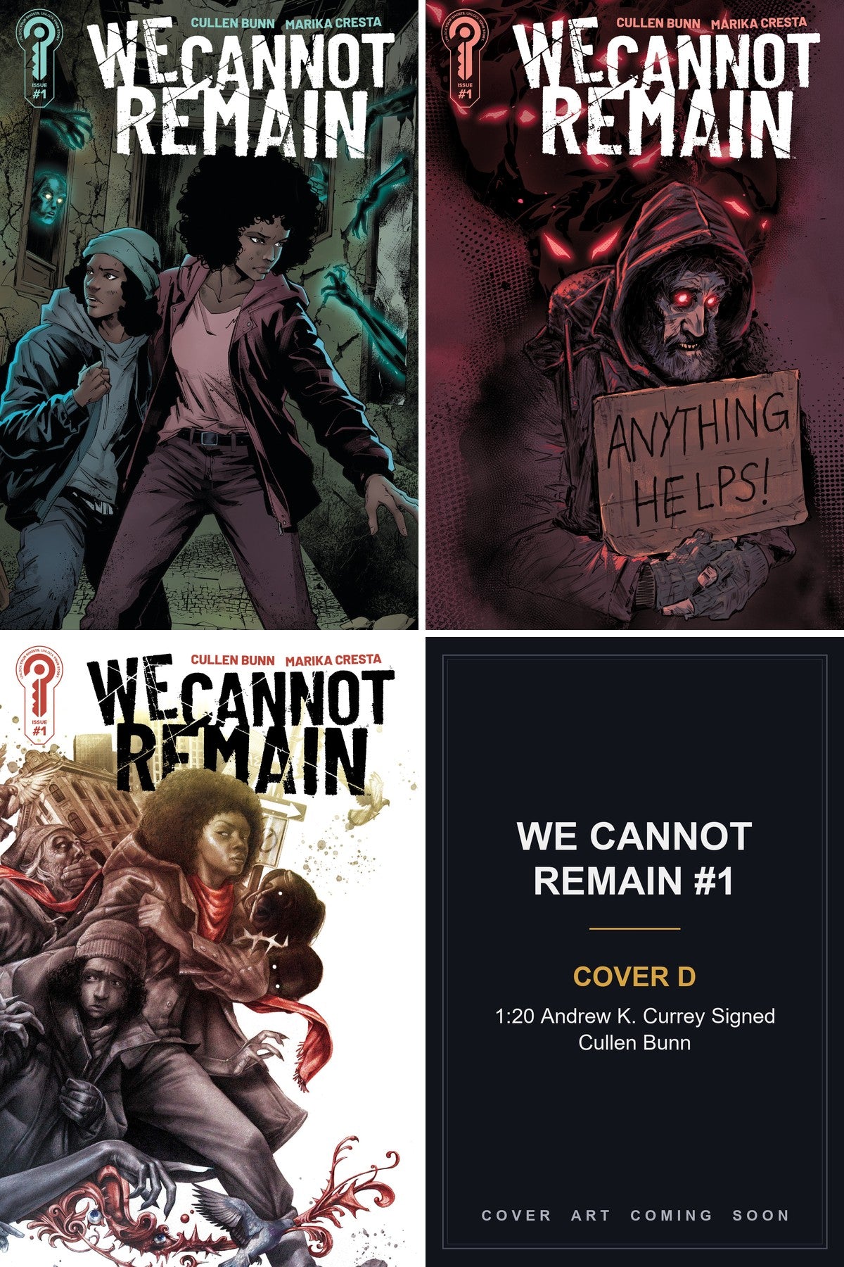 We Cannot Remain #1 cover collage - Cover D art coming soon
