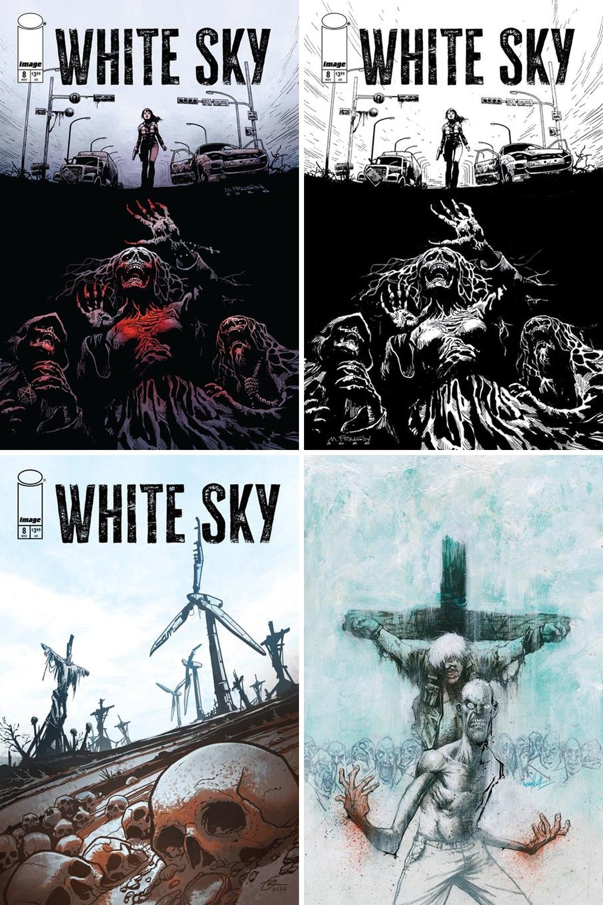 White Sky #8 cover collage