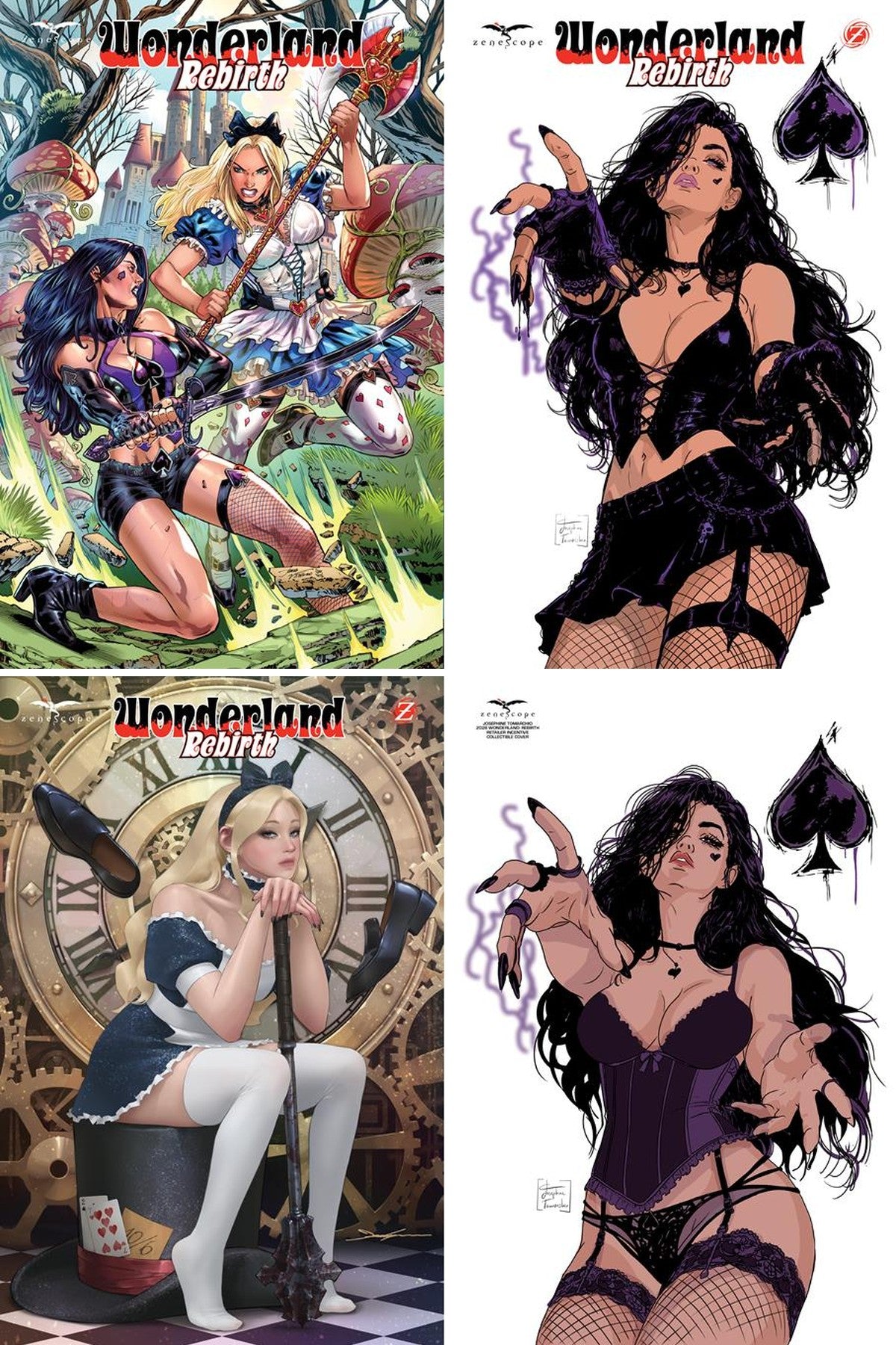 Wonderland: Rebirth #1 cover collage