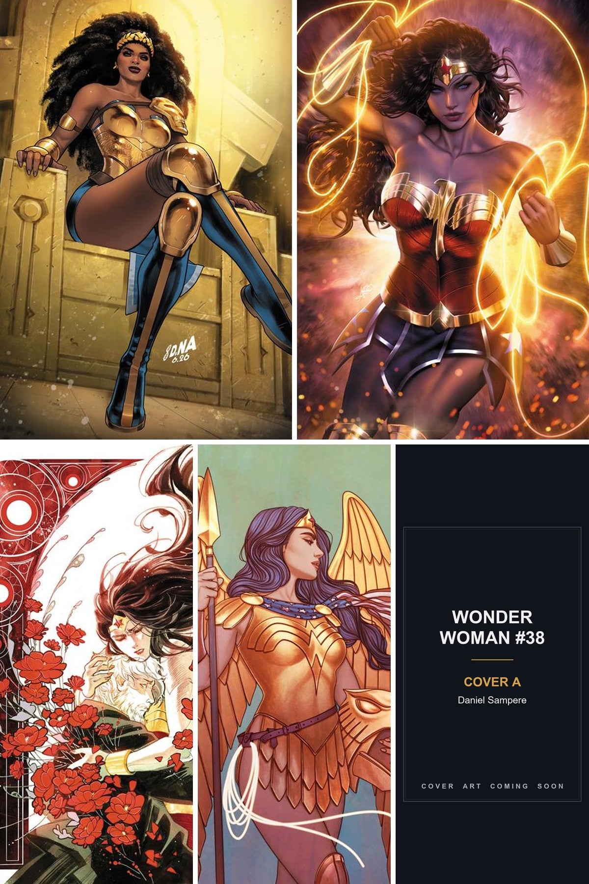 Wonder Woman #38 cover collage - Cover A art coming soon