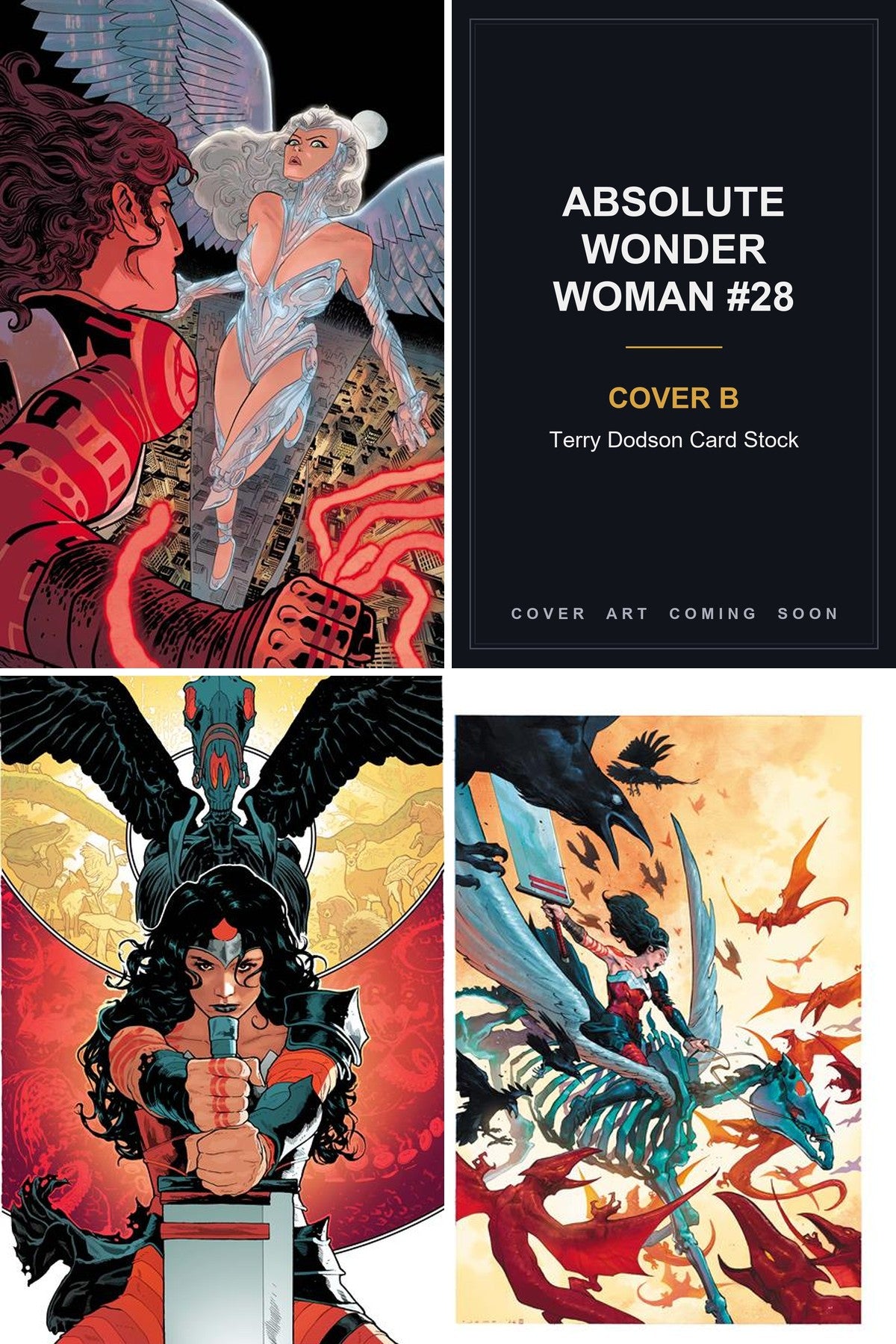Absolute Wonder Woman #28 cover collage - Cover B art coming soon