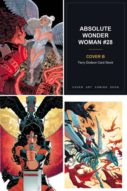 Absolute Wonder Woman #28 cover collage - Cover B art coming soon