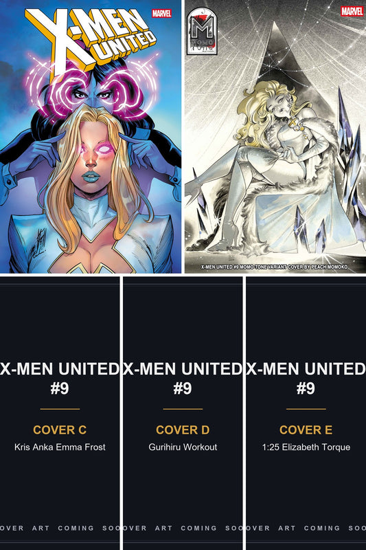 X-Men United #9 cover collage — Covers C, D & E art coming soon