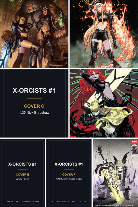 X-Orcists #1 cover collage — Covers C, E & F art coming soon