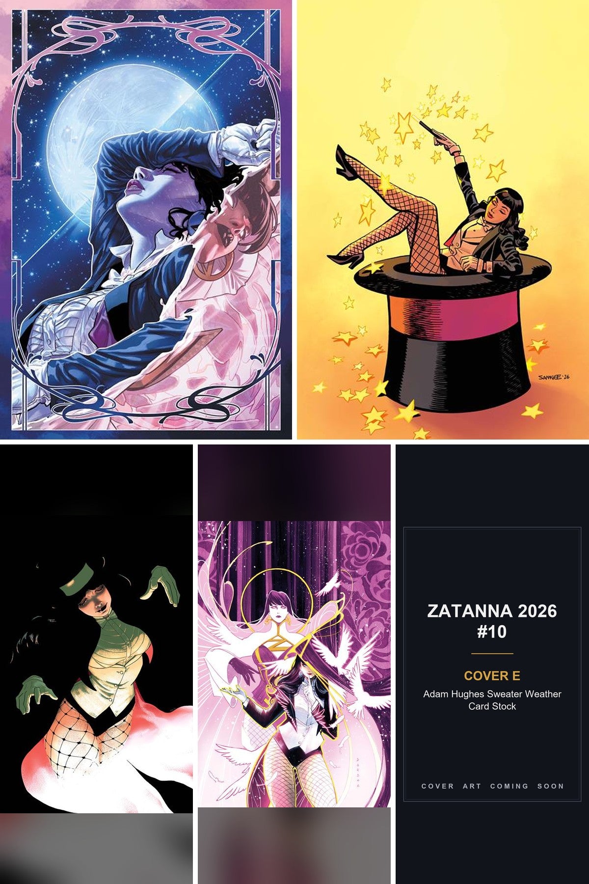 Zatanna 2026 #10 cover collage - Cover E art coming soon