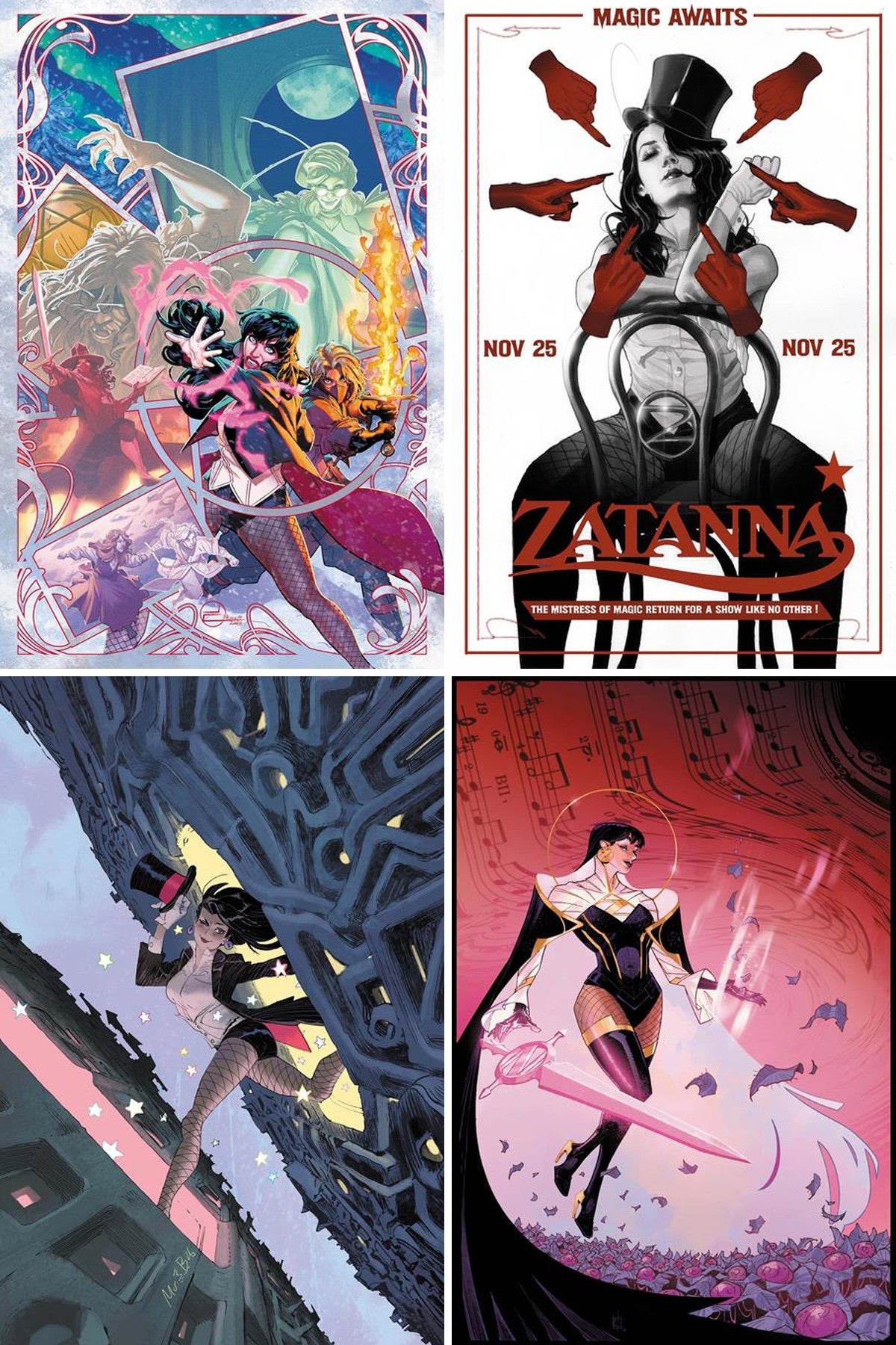 Zatanna 2026 #8 cover collage