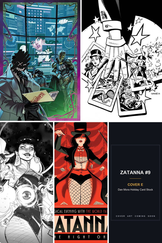 Zatanna #9 cover collage - Cover E art coming soon