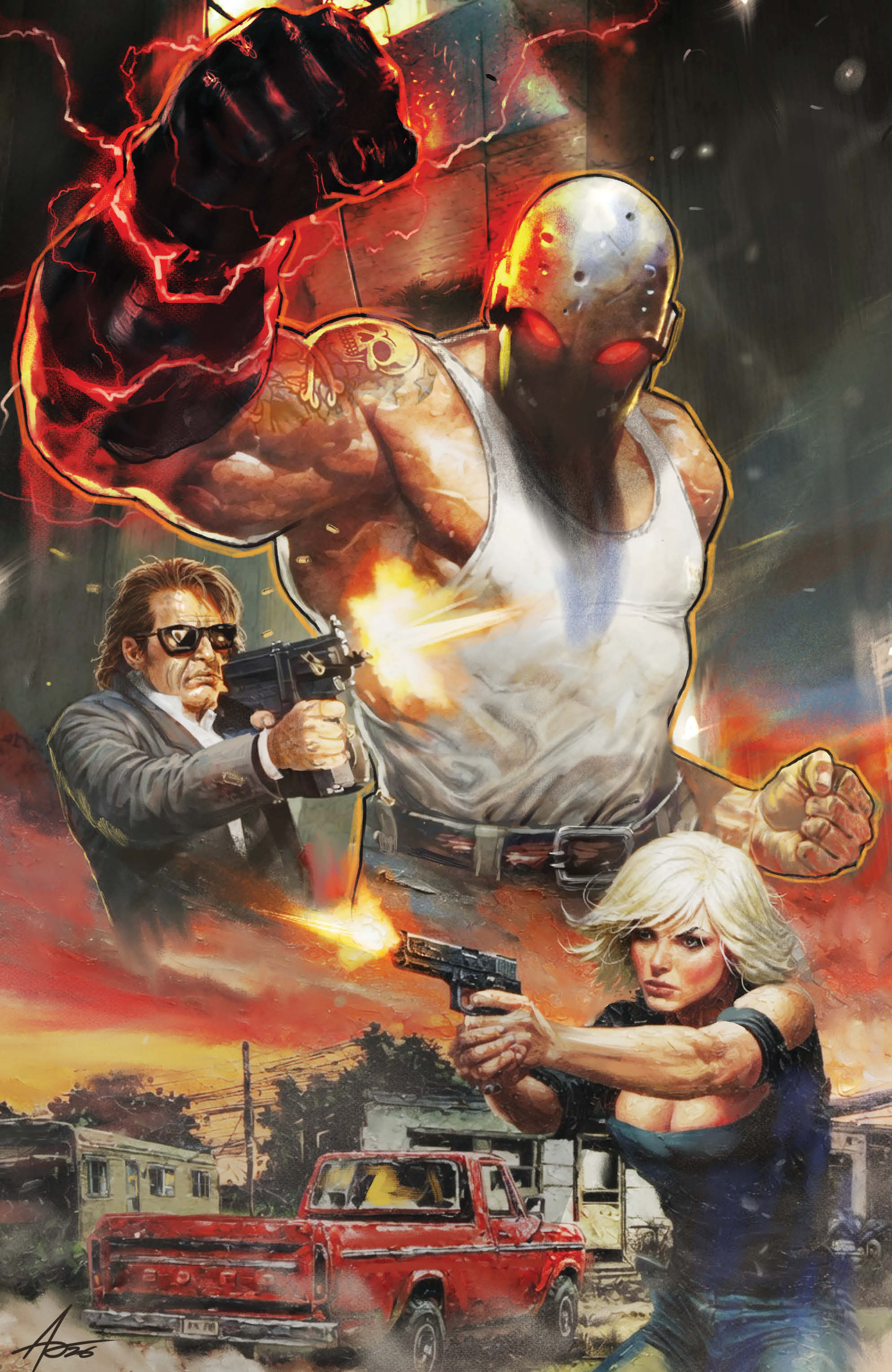 Hammerfist #1 LeapsLair Exclusive - Rudy AO virgin cardstock cover