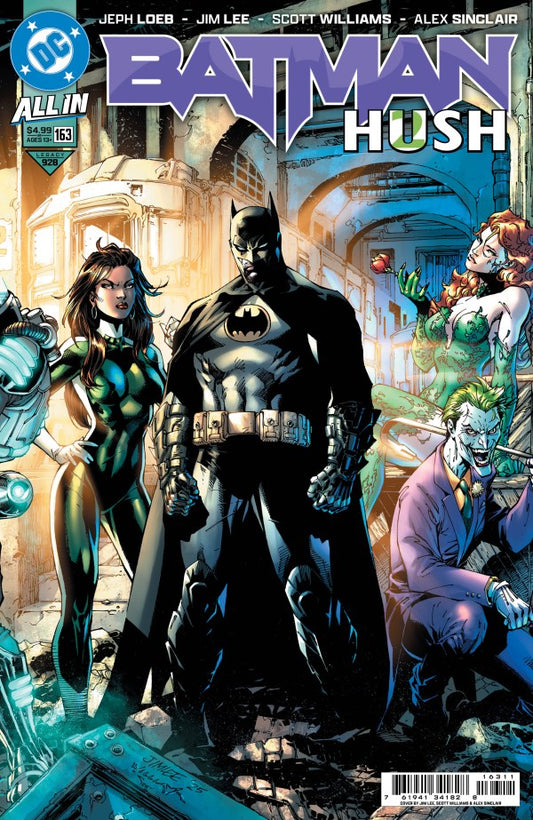 Comic book cover of 'Batman #163 Cover A Jim Lee & Scott Williams Batman Connecting Middle Alternate Color'