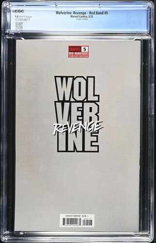 Wolverine: Revenge - Red Band #5 (2025) Virgin Edition CGC 9.8