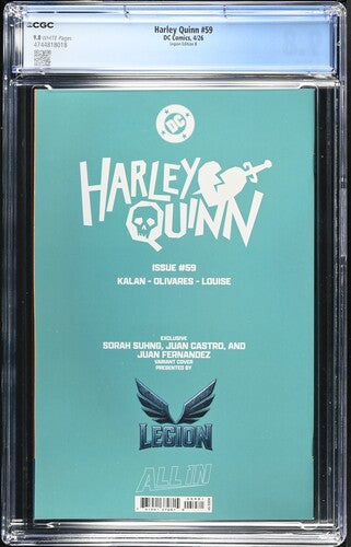 Harley Quinn #59 (2026) Sorah Suhng Virgin CGC 9.8