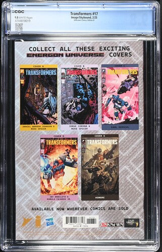 Transformers #17 (2025) Tyler Kirkham CVR B CGC 9.8