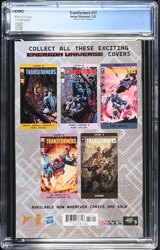 Transformers #17 (2025) Tyler Kirkham CVR A CGC 9.9