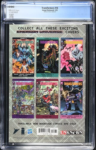 Transformers #18 Tyler Kirkham Cover B CGC 9.9