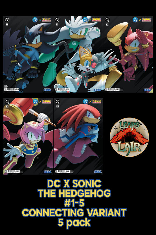 DC X Sonic The Hedgehog #1-5 Deegeemin Connecting 5-Pack Bundle