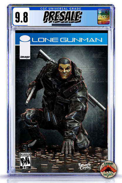 Exquisite Corpses Lone Gunman #1 Bjorn Barends Call of Duty homage LeapsLair Exclusive - CGC 9.8 graded copy presale