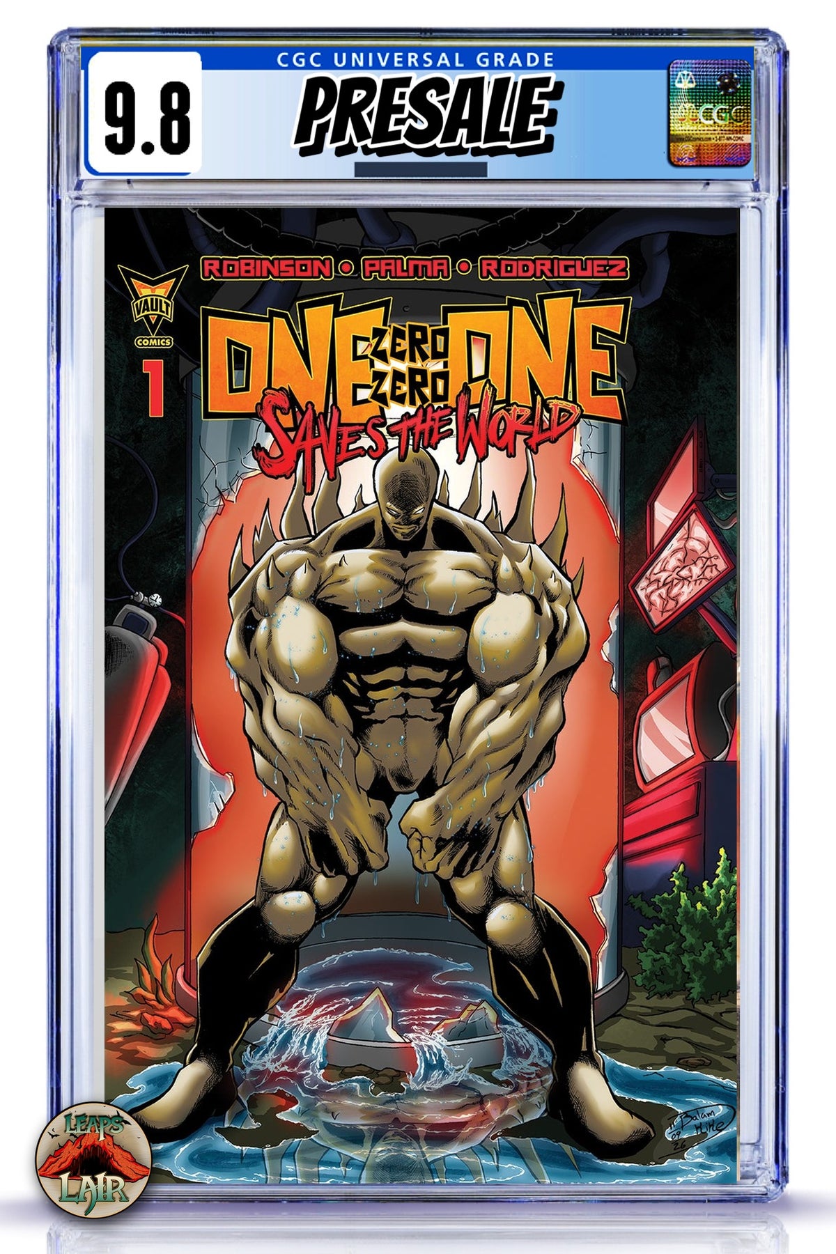 One Zero Zero One Saves the World #1 Cover Q Ariel Estrada LeapsLair Exclusive - CGC 9.8 graded copy presale
