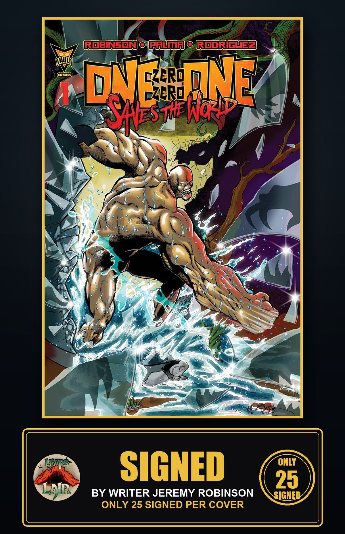 One Zero Zero One Saves the World #1 Cover R Ariel Estrada LeapsLair Exclusive - signed by Jeremy Robinson LTD 25