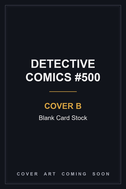 Detective Comics #500 Facsimile Edition Cover B Blank Card Stock - cover art coming soon