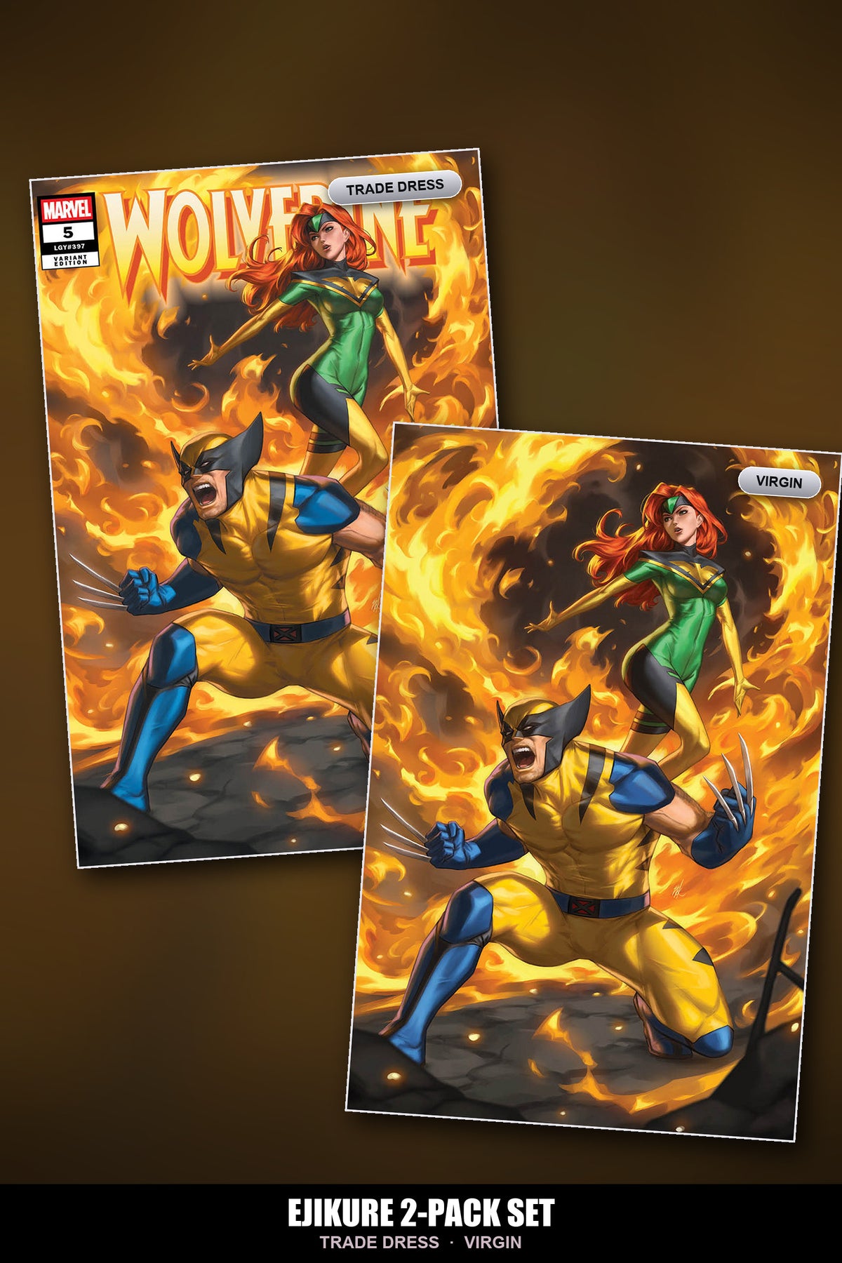 Wolverine #5 Ejikure Exclusive 2-Pack Set - trade dress and virgin covers
