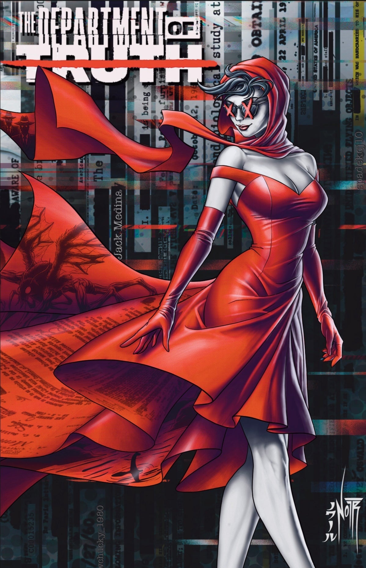 Department of Truth #25 Jordan Noir Lady in Red Wraparound Exclusive LTD 500