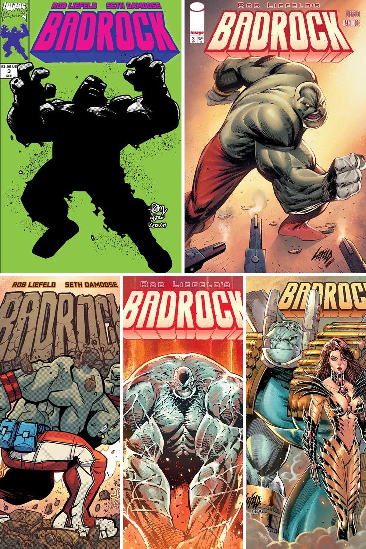 Badrock #3 all covers