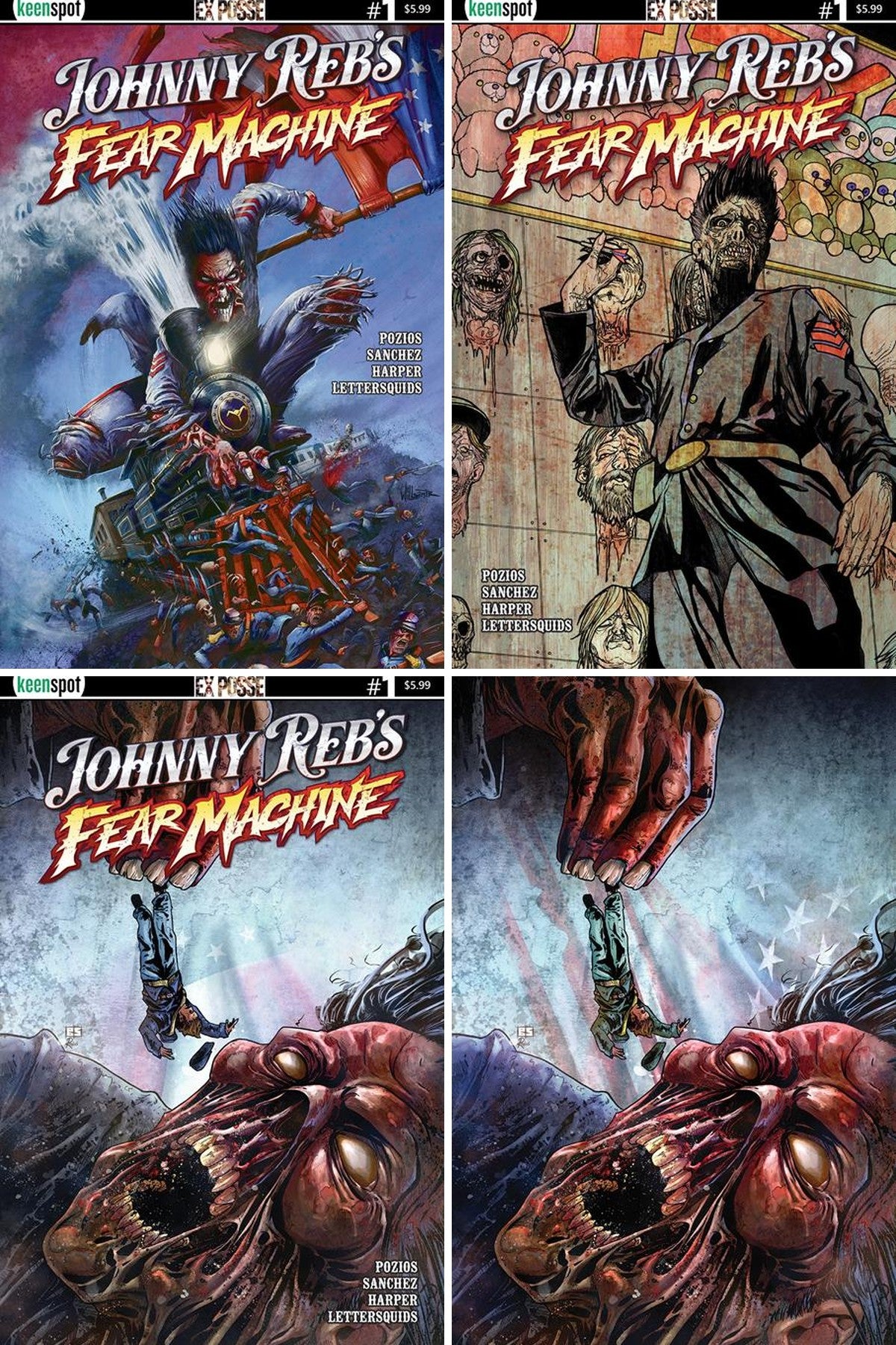 Johnny Rebs Fear Machine #1 all covers
