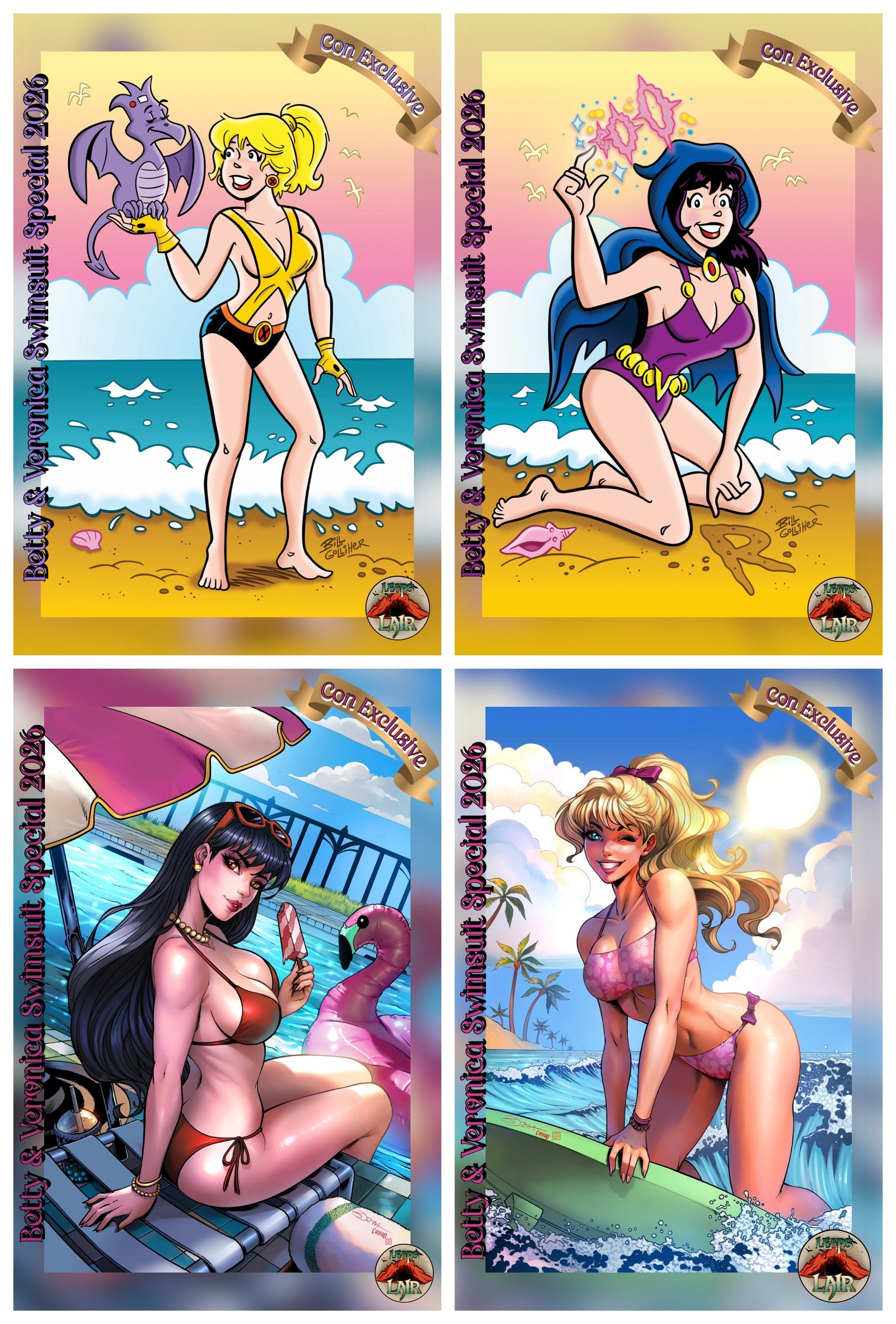 Betty & Veronica Swimsuit Special 2026 Convention Exclusive 4-Pack - all four covers