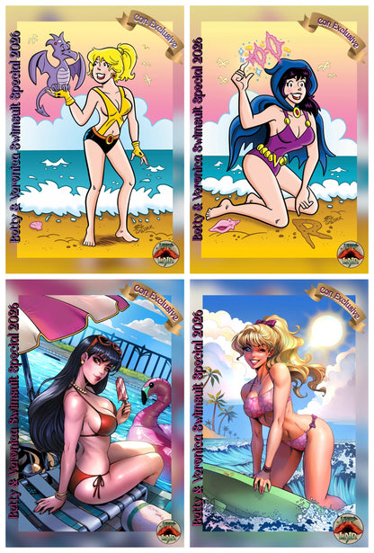 Betty & Veronica Swimsuit Special 2026 Convention Exclusive 4-Pack - all four covers