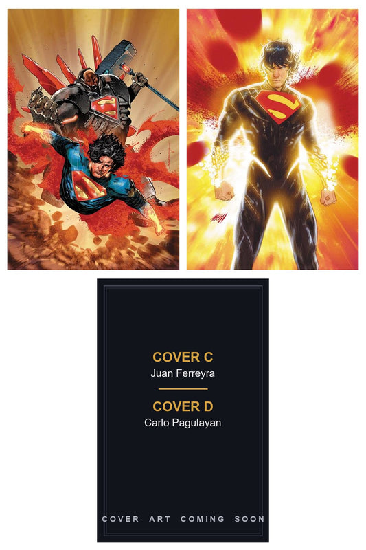 Absolute Superman #24 cover collage — Covers C & D art coming soon