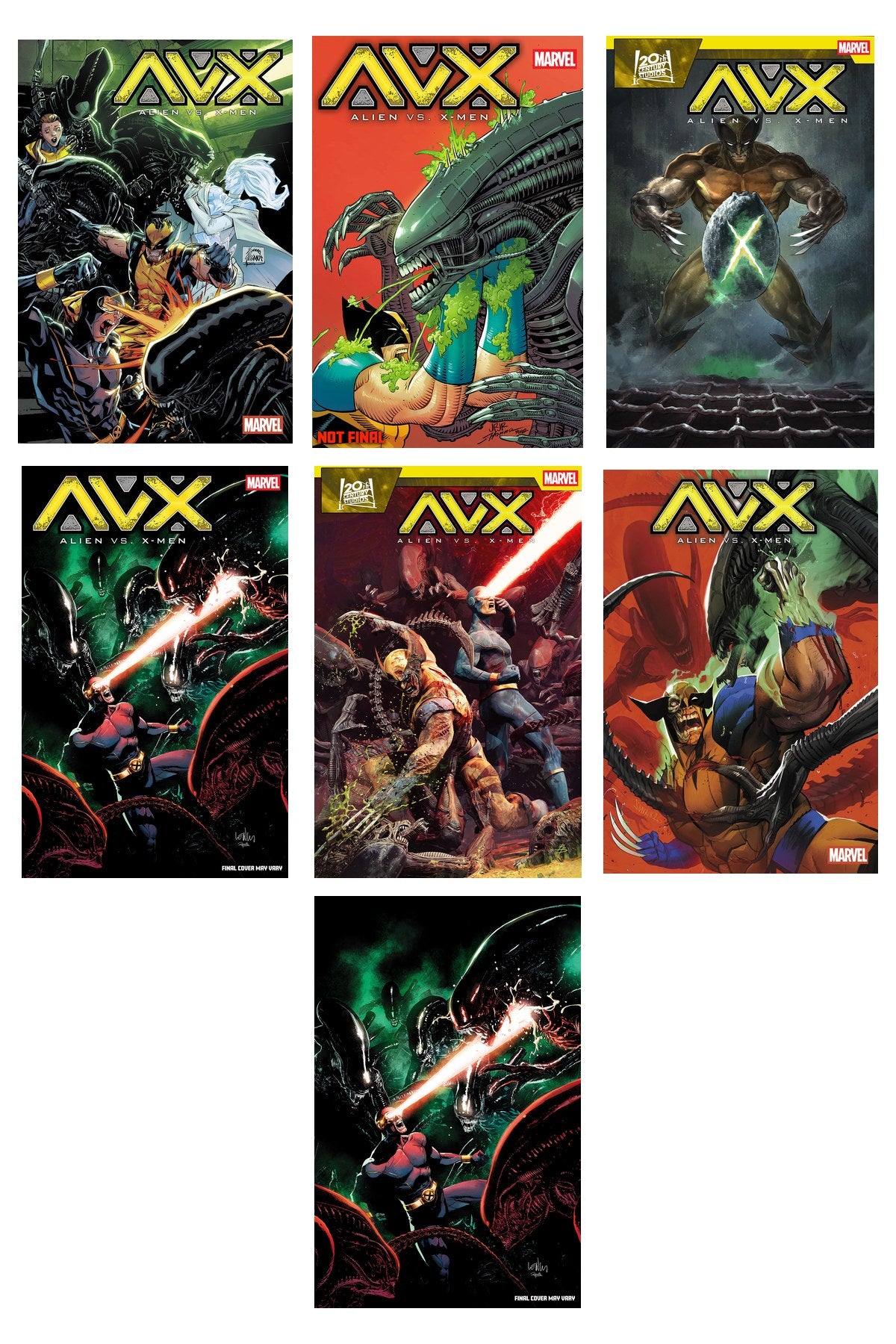 Alien vs. X-Men #1 cover collage