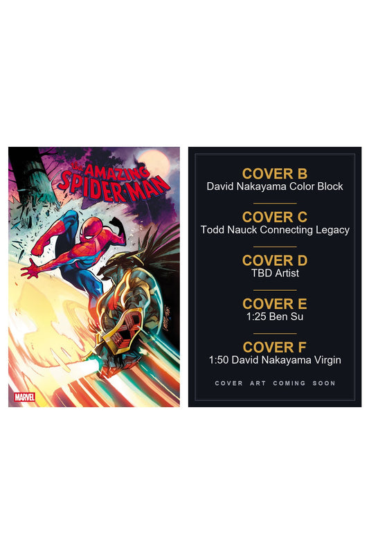 Amazing Spider-Man #1002 cover collage — Covers B, C, D, E & F art coming soon