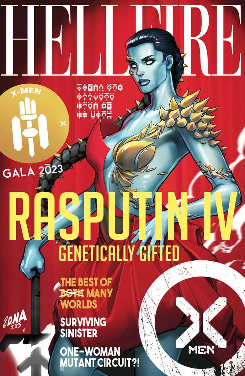 X-Men #25 David Nakayama Hellfire Gala exclusive trade dress variant cover — Rasputin IV