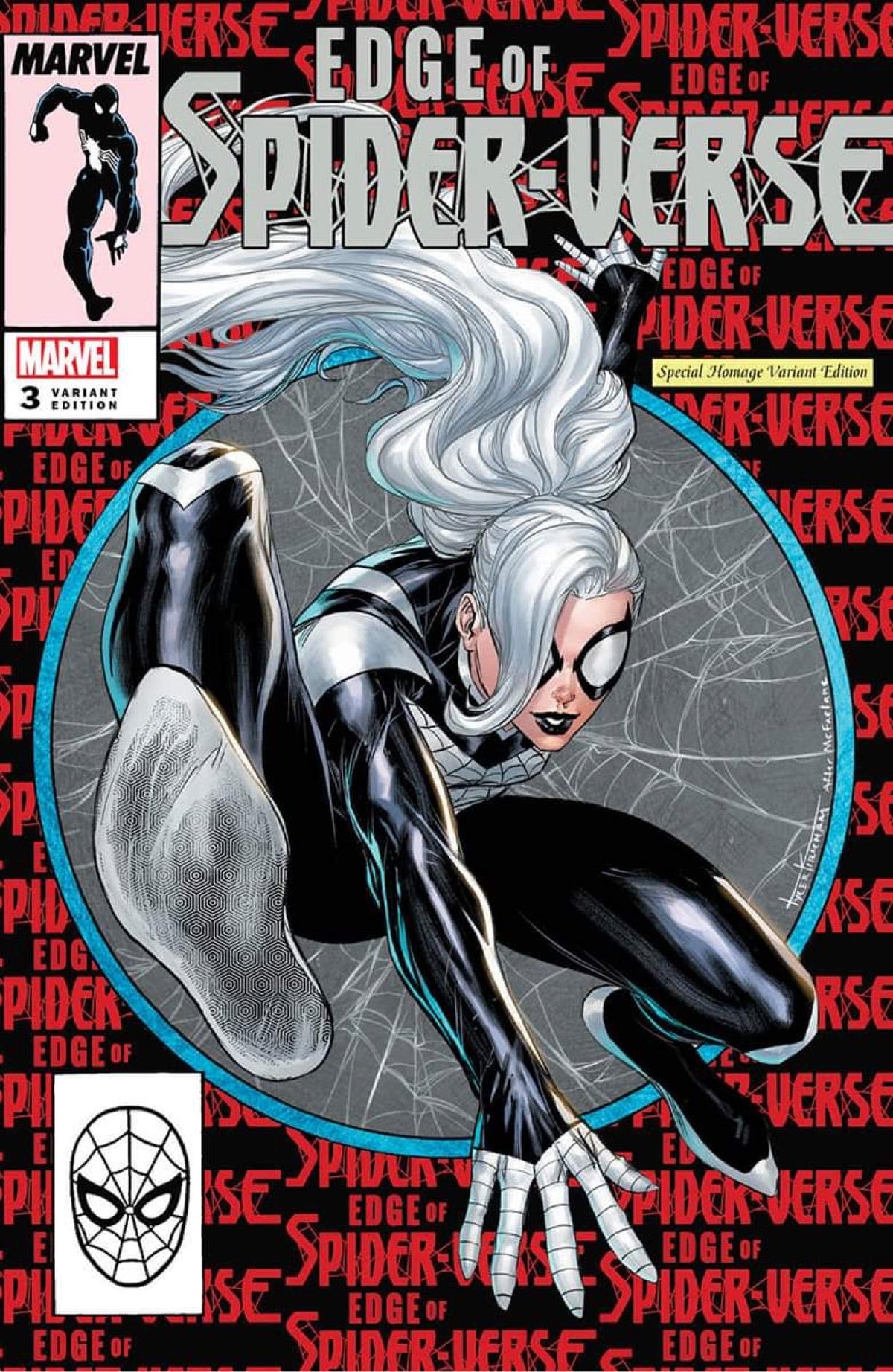 Edge of Spider-Verse #3 Tyler Kirkham Black Cat homage exclusive trade dress variant cover