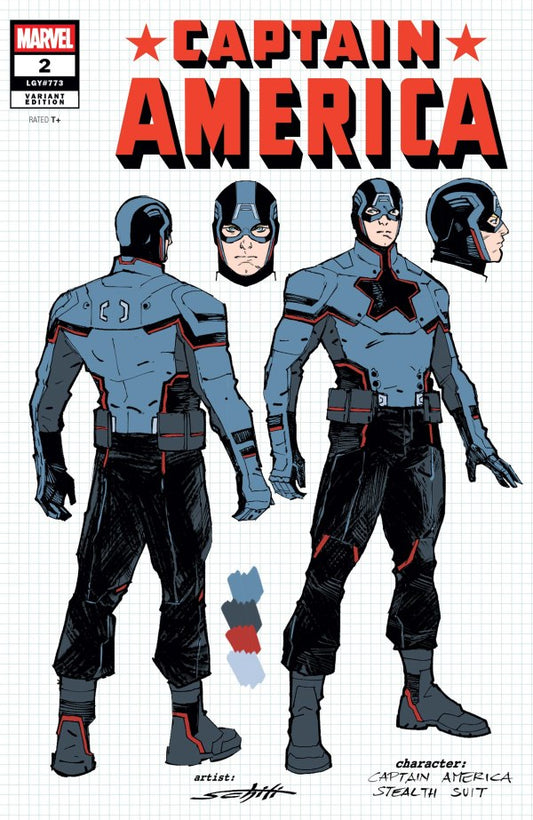 CAPTAIN AMERICA #2 VALERIO SCHITI DESIGN VARIANT INCENTIVE [1:10] PRESALE 8/6