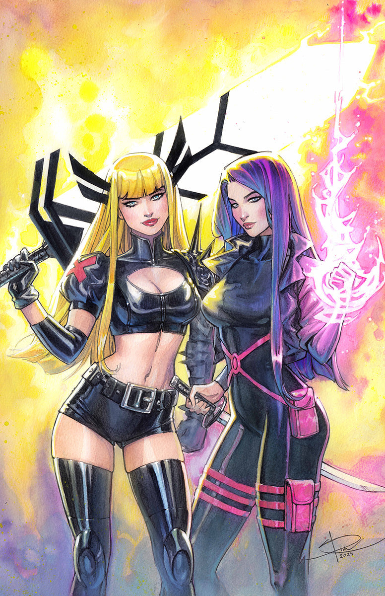 X-Men #7 Sabine Rich exclusive virgin variant cover — Magik and Psylocke