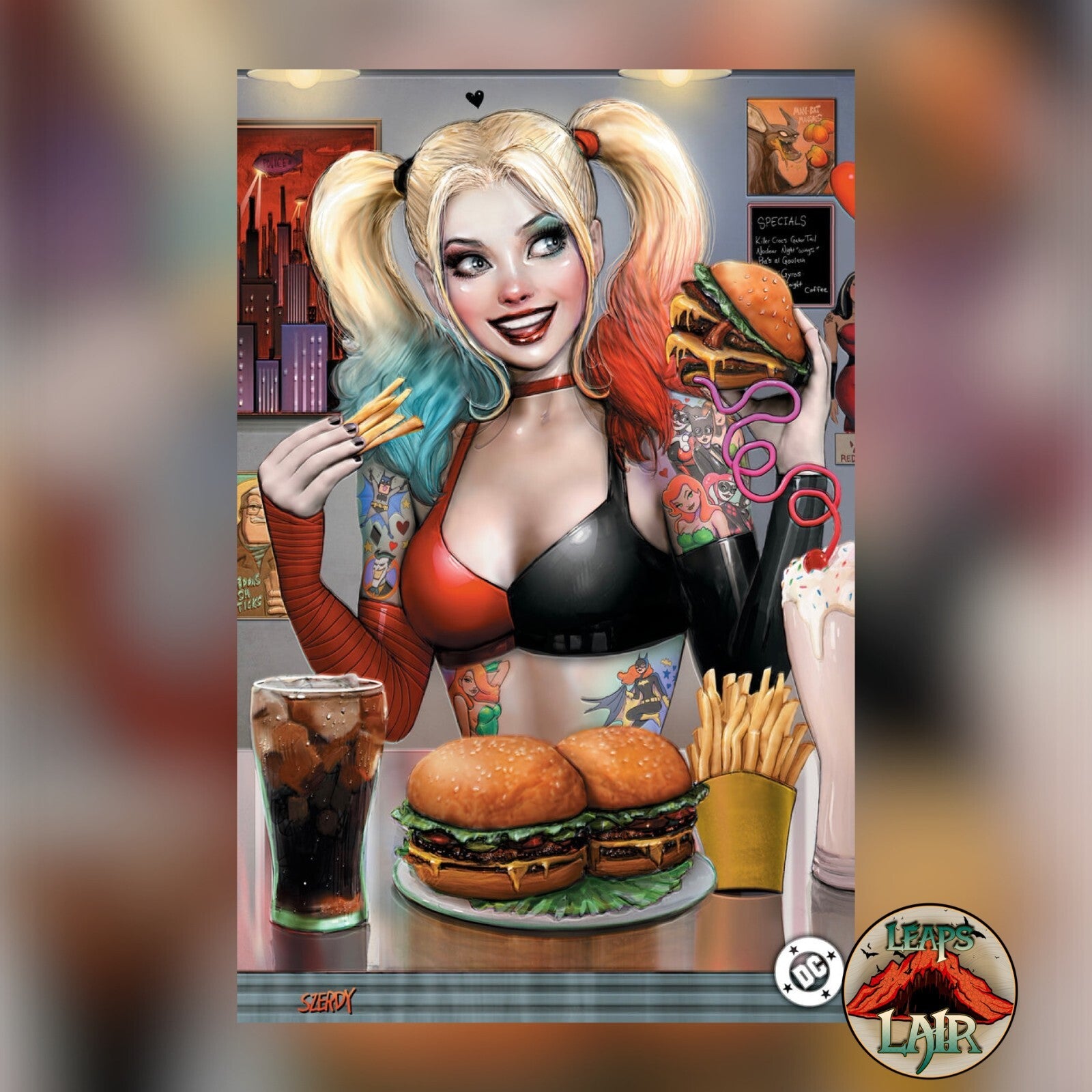 Harley Quinn #45 Nathan Szerdy Exclusive Diner Tattoo Virgin Variant