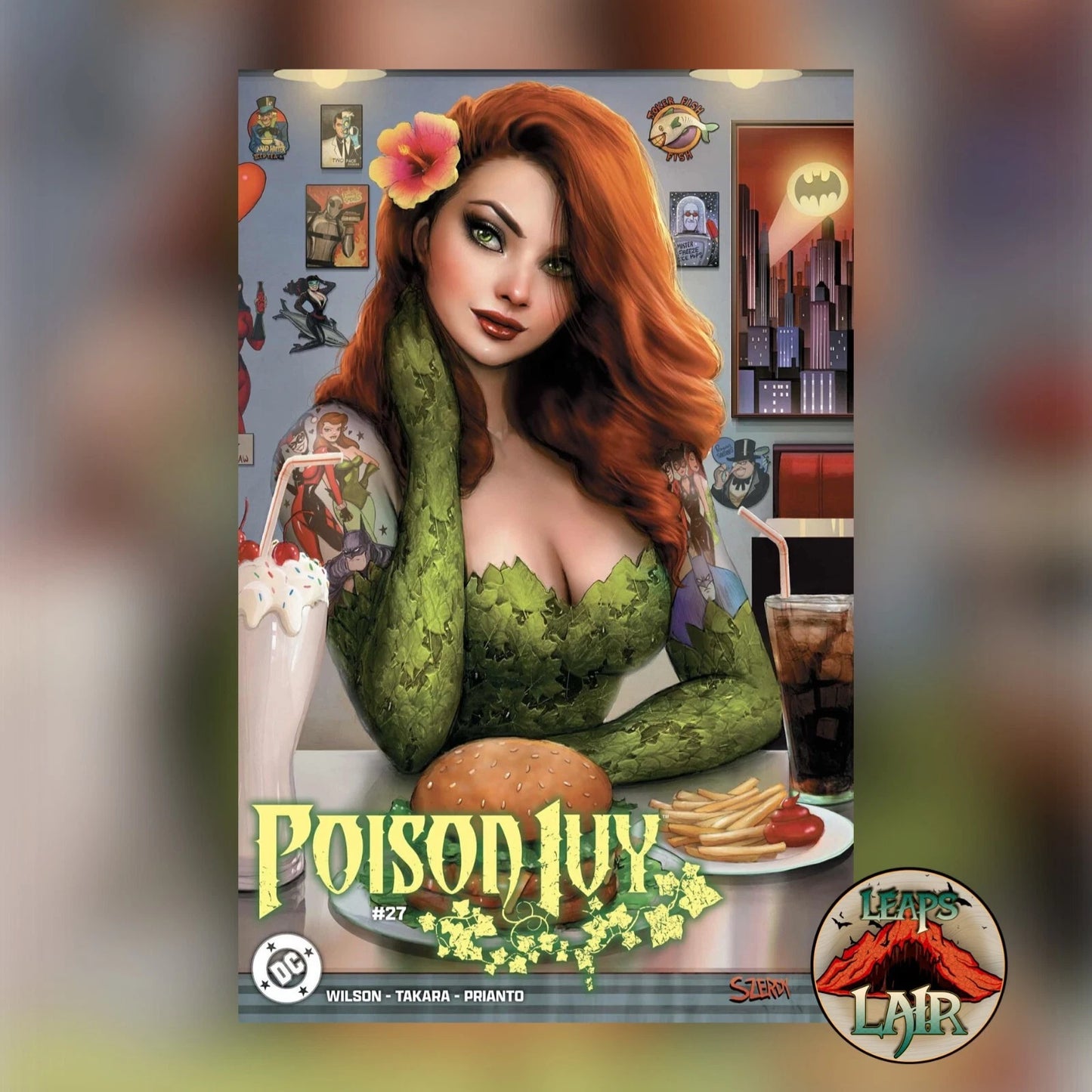Poison Ivy #27 Szerdy Exclusive Diner Tattoo SIGNED COA